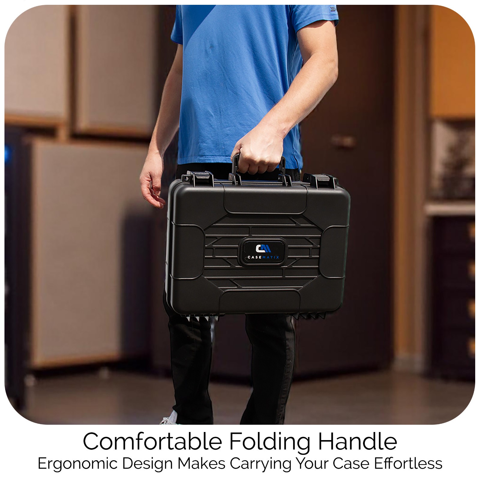 Casematix Hard Microphone Case fits Shure & Sennheiser Wireless Mic Systems