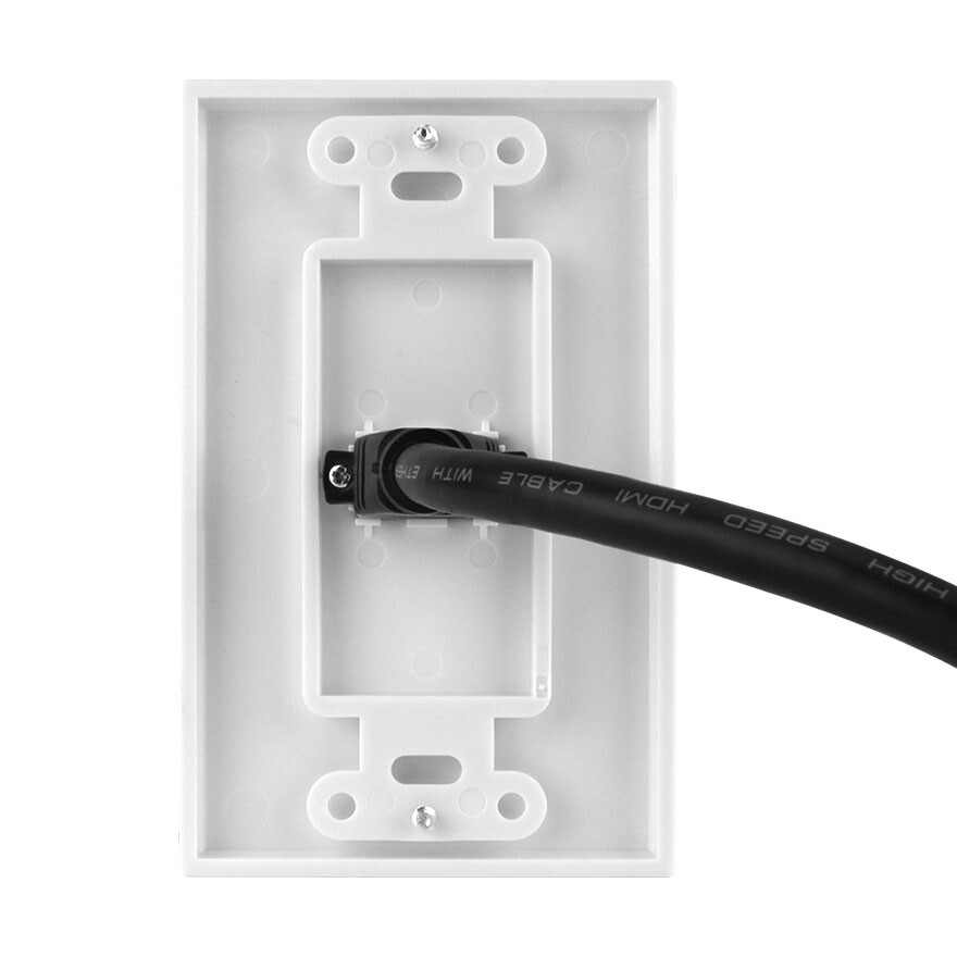HDMI Wall Plate (1 Port) Built-In Flexible Hi-Speed HDMI Cable with 4K Video 2PC