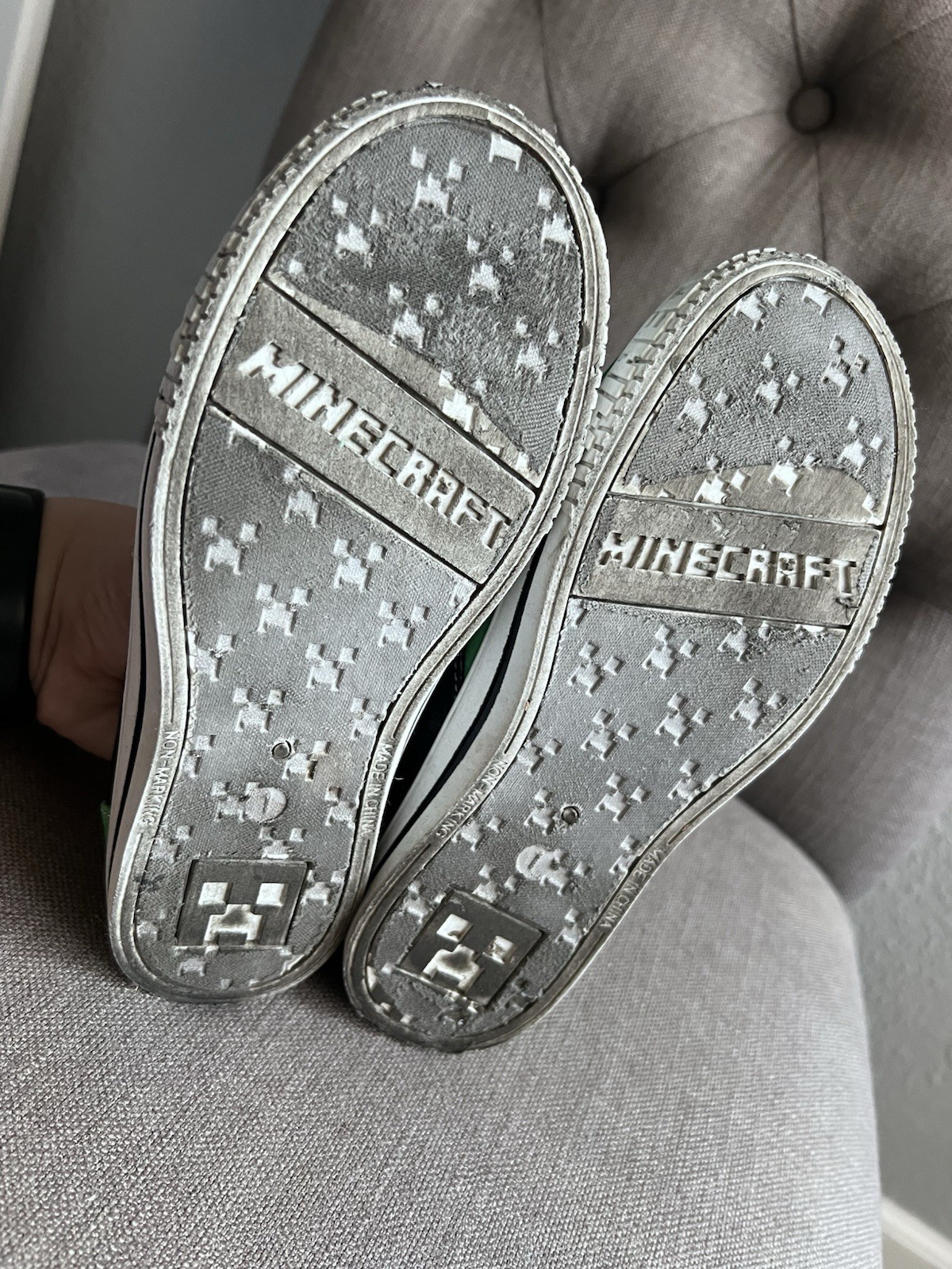 Boys Minecraft Casual Slip-on Shoes Size 1