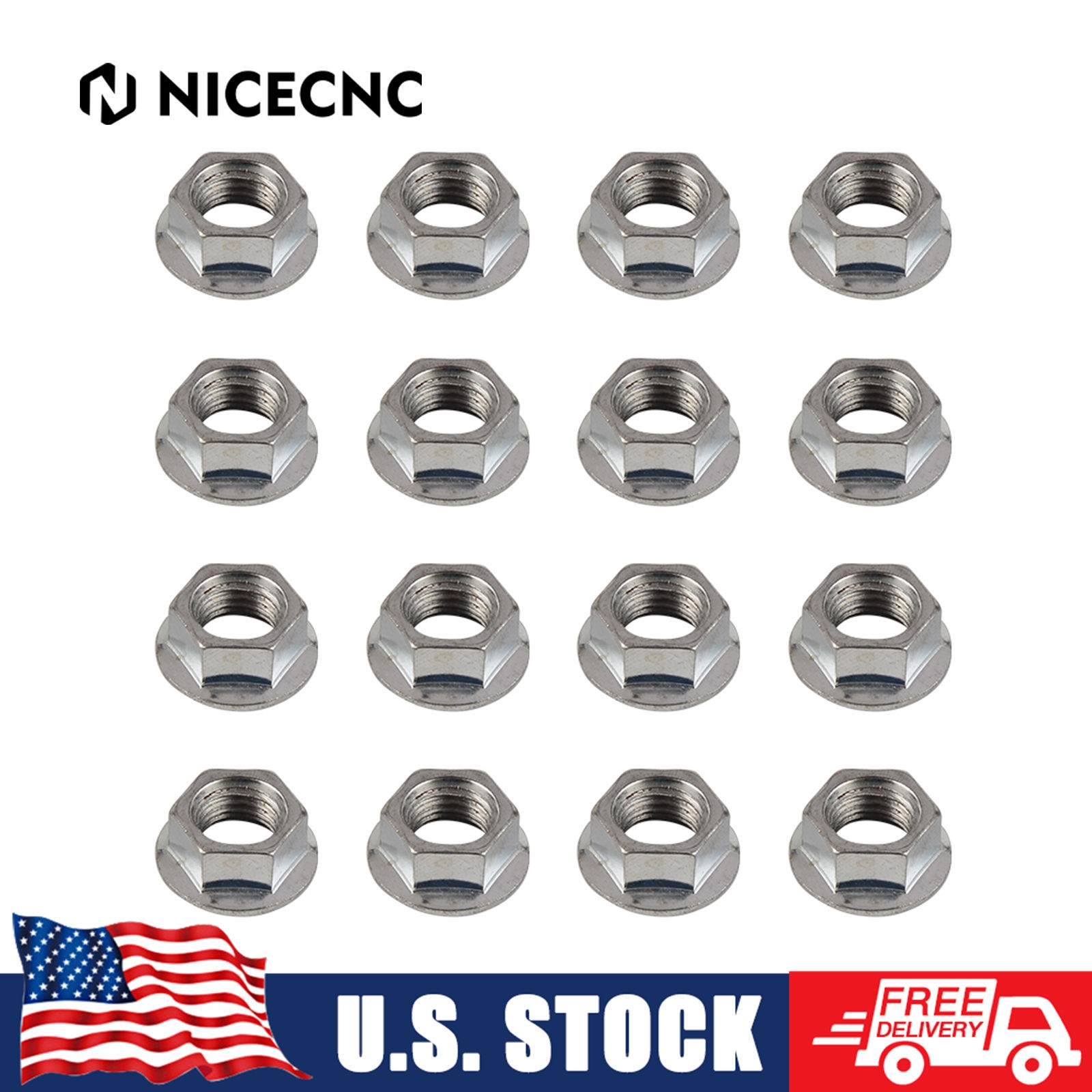 M10x1.25 Wheel Locking Lug Nuts Set Of 16PCS For YAMAHA YFZ450 2004 2005 -2013