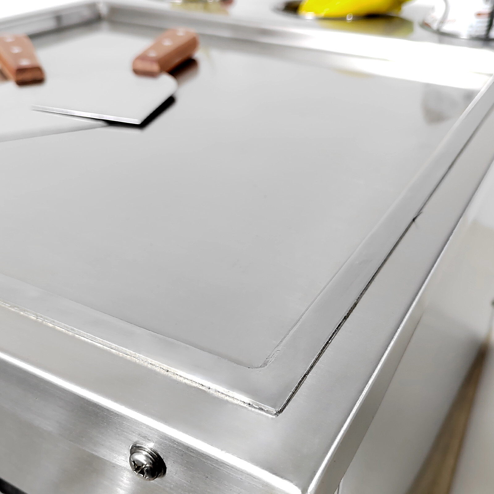 USA Kolice Countertop fry ice cream machine 18''x18'' square pan with 3 tanks