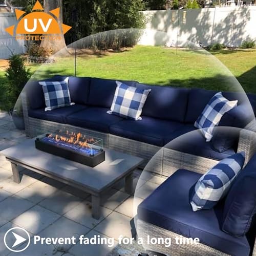 Outdoor Cushion Covers Replacement 14 Pcs Patio Cushion Covers fit for Blue