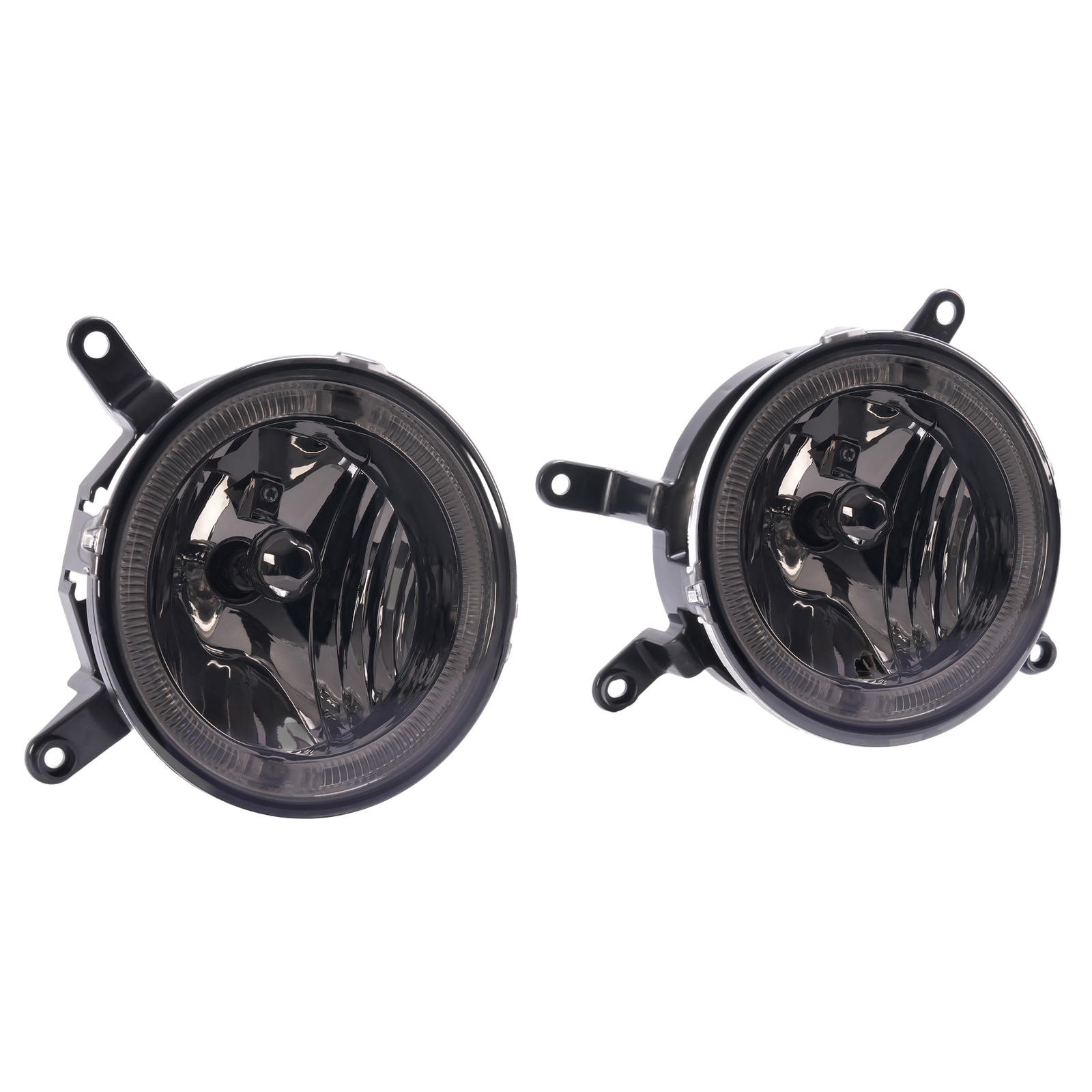 Fog Lights LED Halo Running Light Smoke Lens For Ford Mustang GT 2005-2009 RH&LH