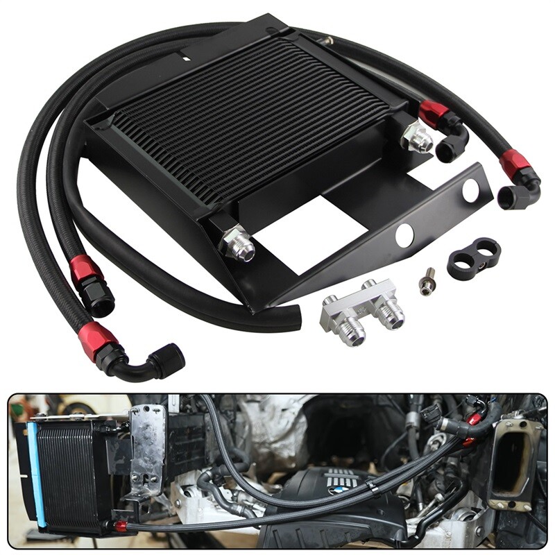 FOR BMW 3 SERIES 335I E90 E91 E92 E93 N54 UPGRADE 25 ROW BOLT ON OIL COOLER KIT