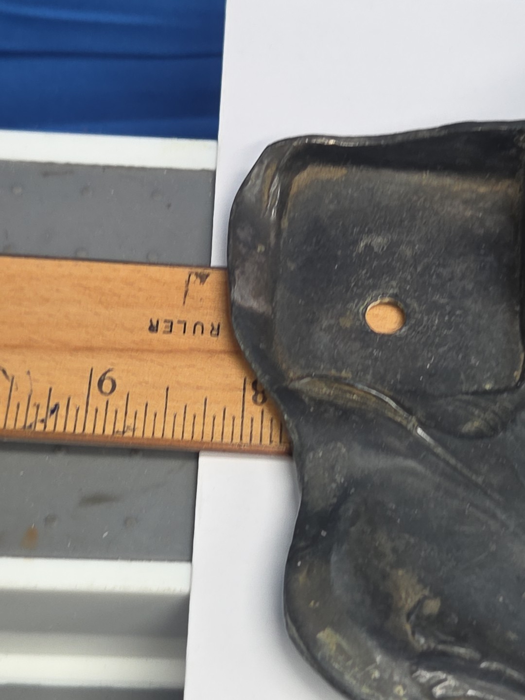 Art Nouveau Nude Maiden Water Inkwell Laying On Rocks Metal Trinket Earings TS