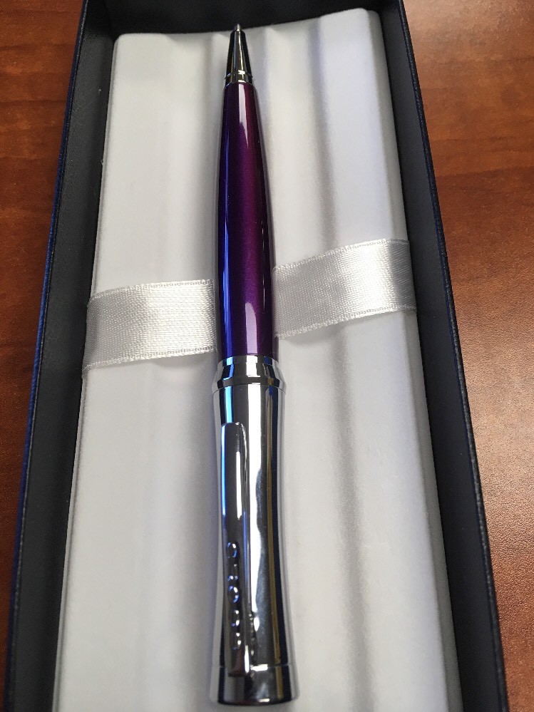 Cross Parasol Chrome and Violet Twist Ballpoint Pen