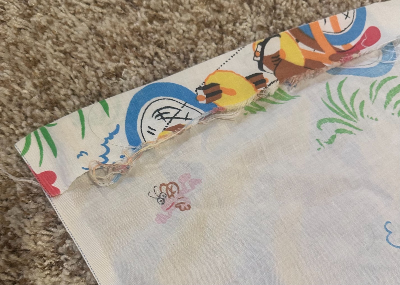 Vintage Sesame Street Twin Flat Sheet Only