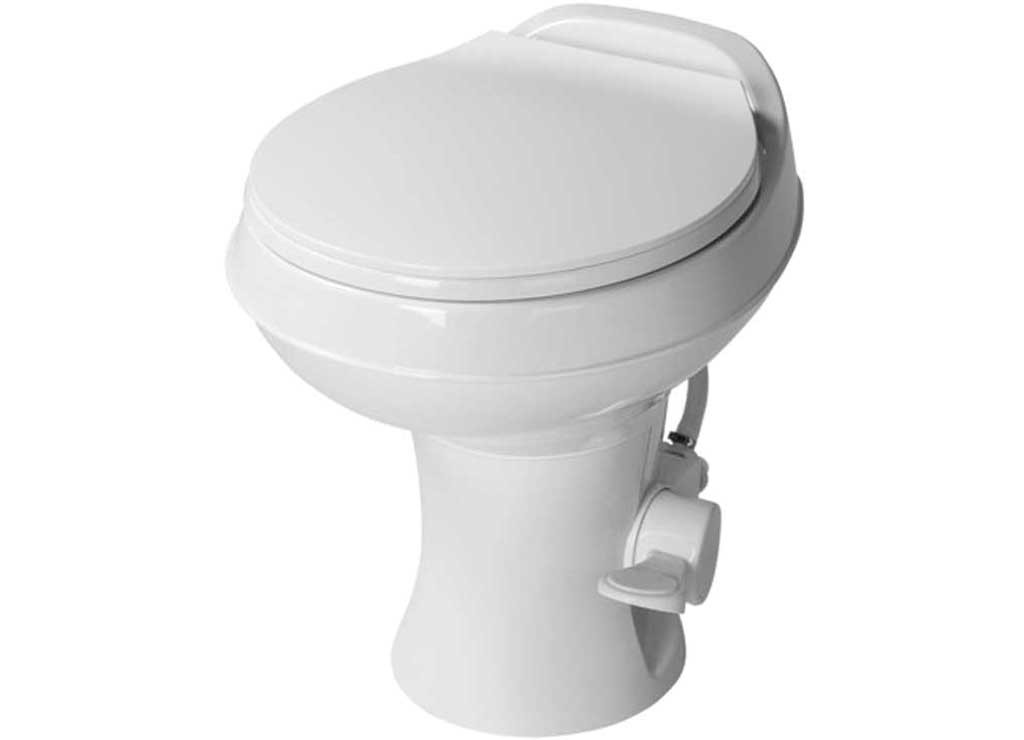 Lippert 2024030310 Flow Max RV Toilet - White Round Plastic Bowl
