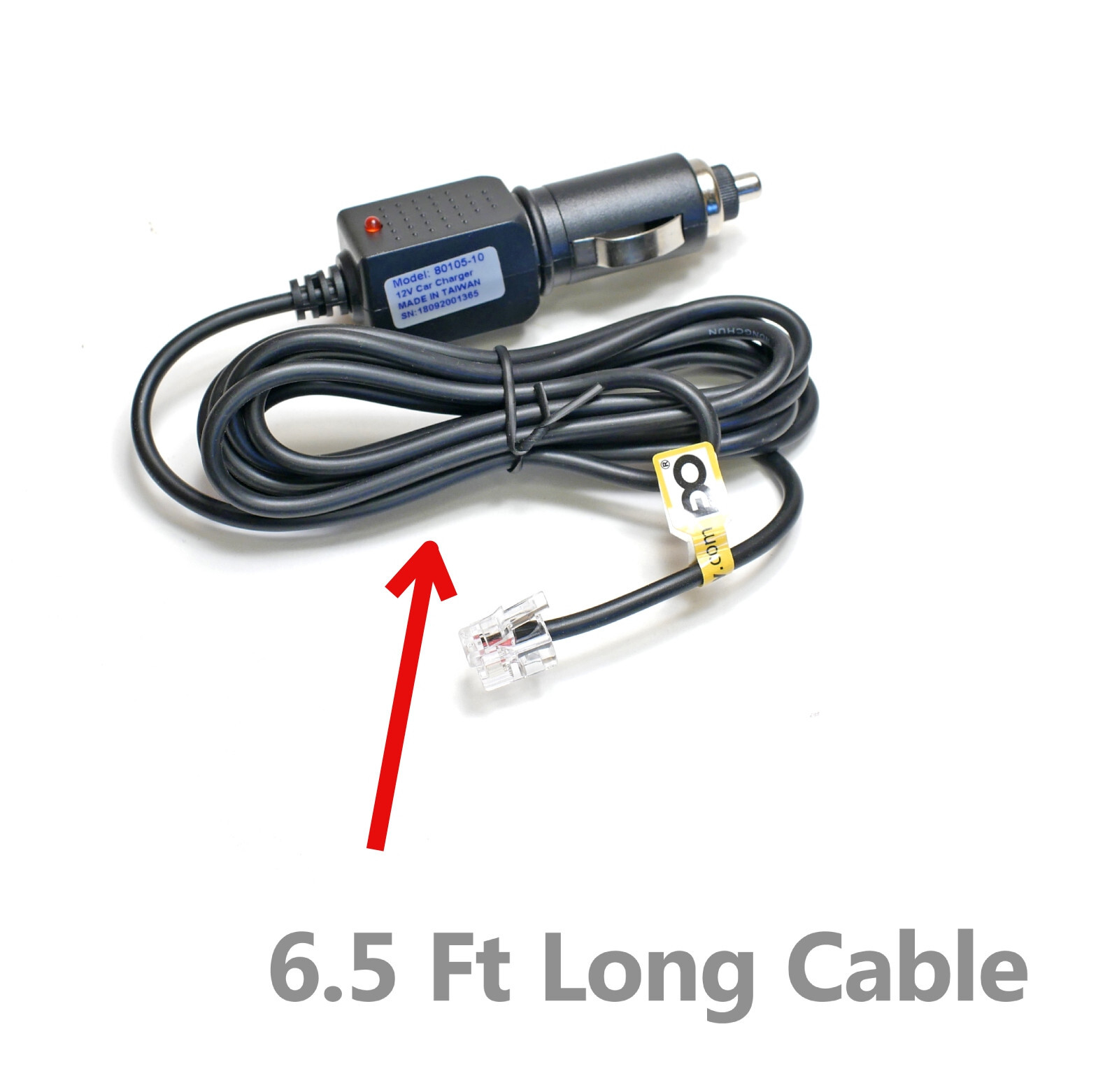 12V Car Power Cord for Valentine One V1 Gen 2 Radar Laser Detector RJ11 6.5 Ft