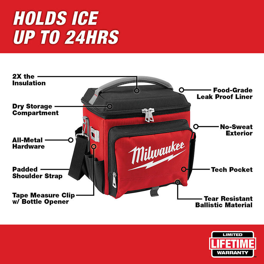 Milwaukee 48-22-8250 21.65-Quart Red Heavy Duty Ballistic Jobsite Cooler