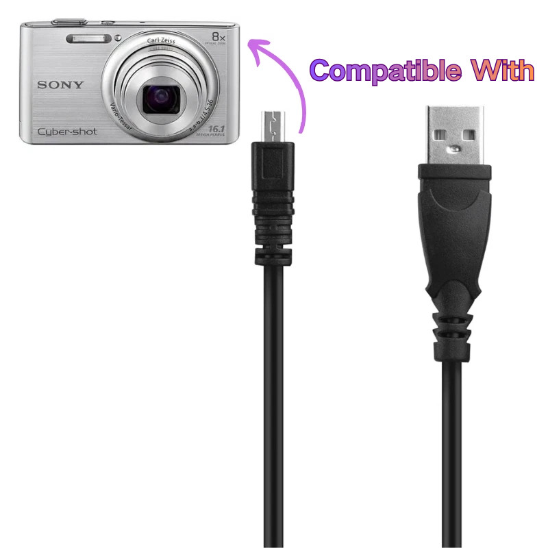 USB Cable Lead Cord Battery Power Charger for Sony CyberShot DSC-W730 Camera PSU