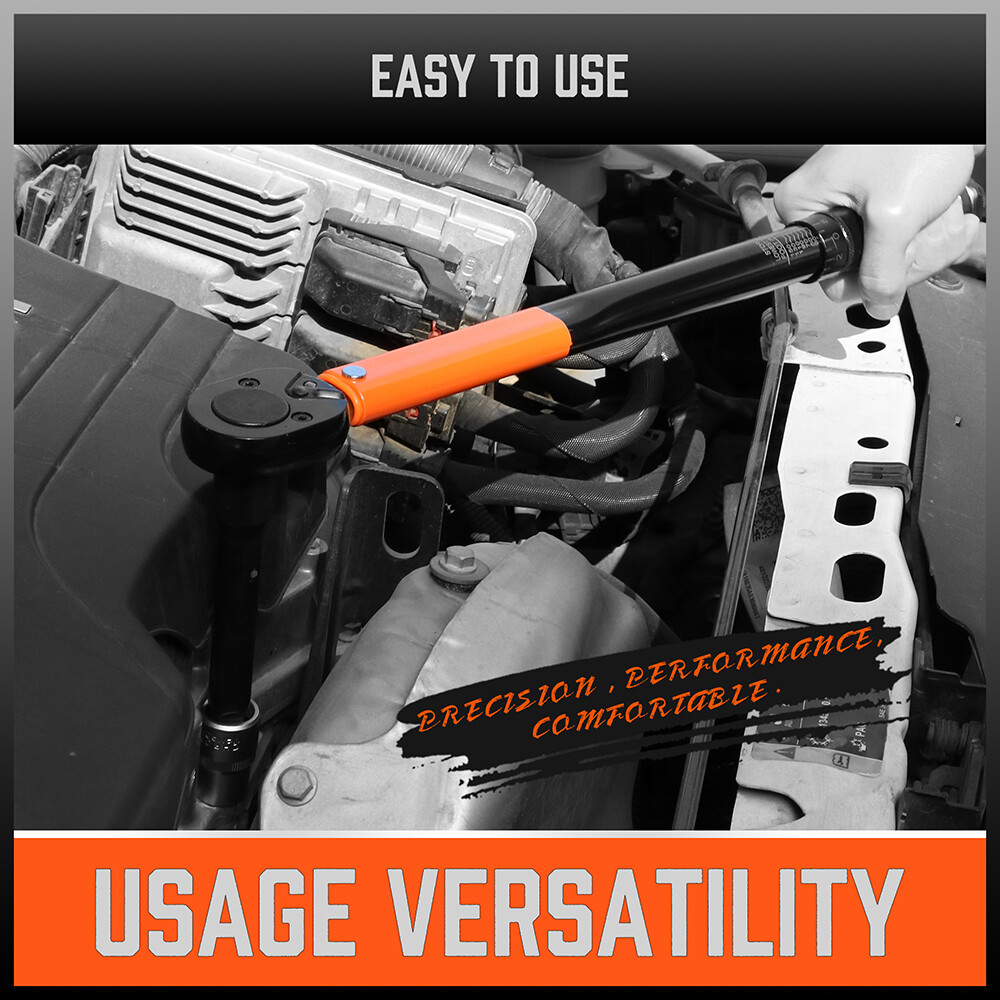 1/2" Torque Wrench Snap Socket Professional Drive Click Type Ratcheting