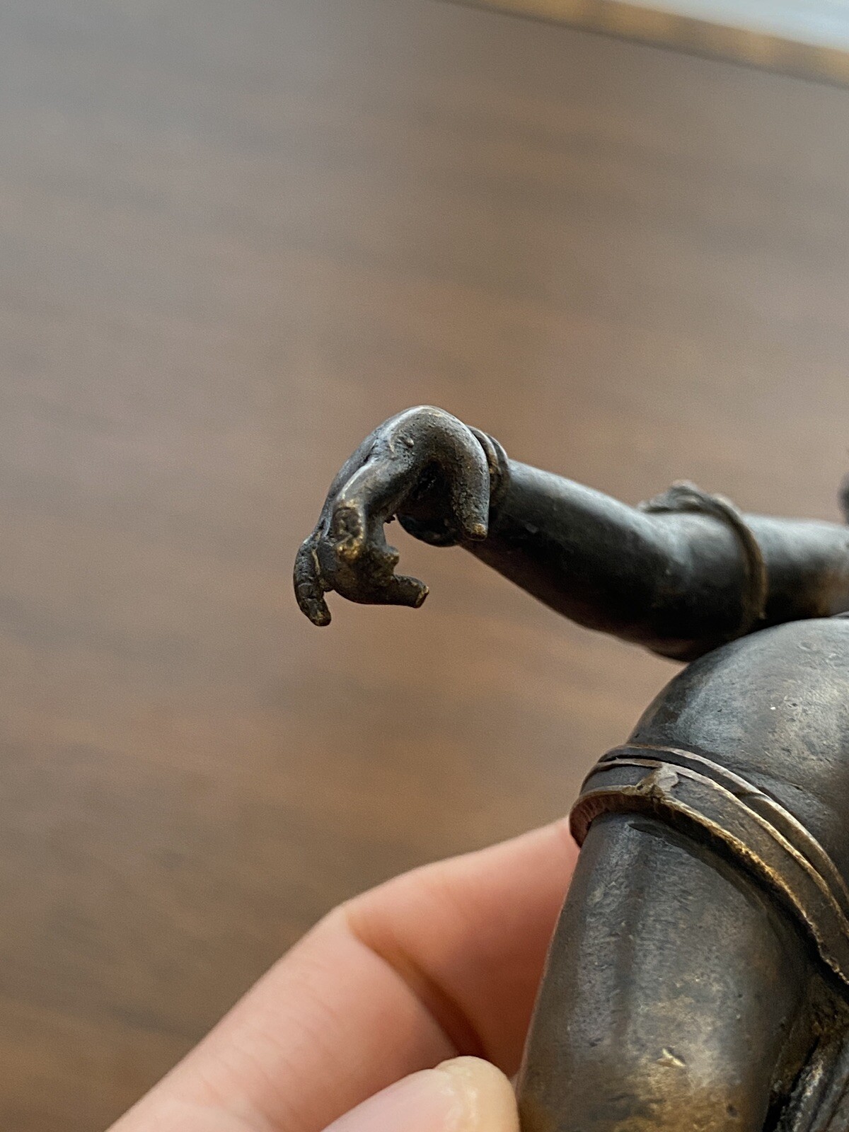 ANTIQUE Buddhist Deity Avalokiteshvara Bodhisattva Cast Bronze Sculpture 8.5"H