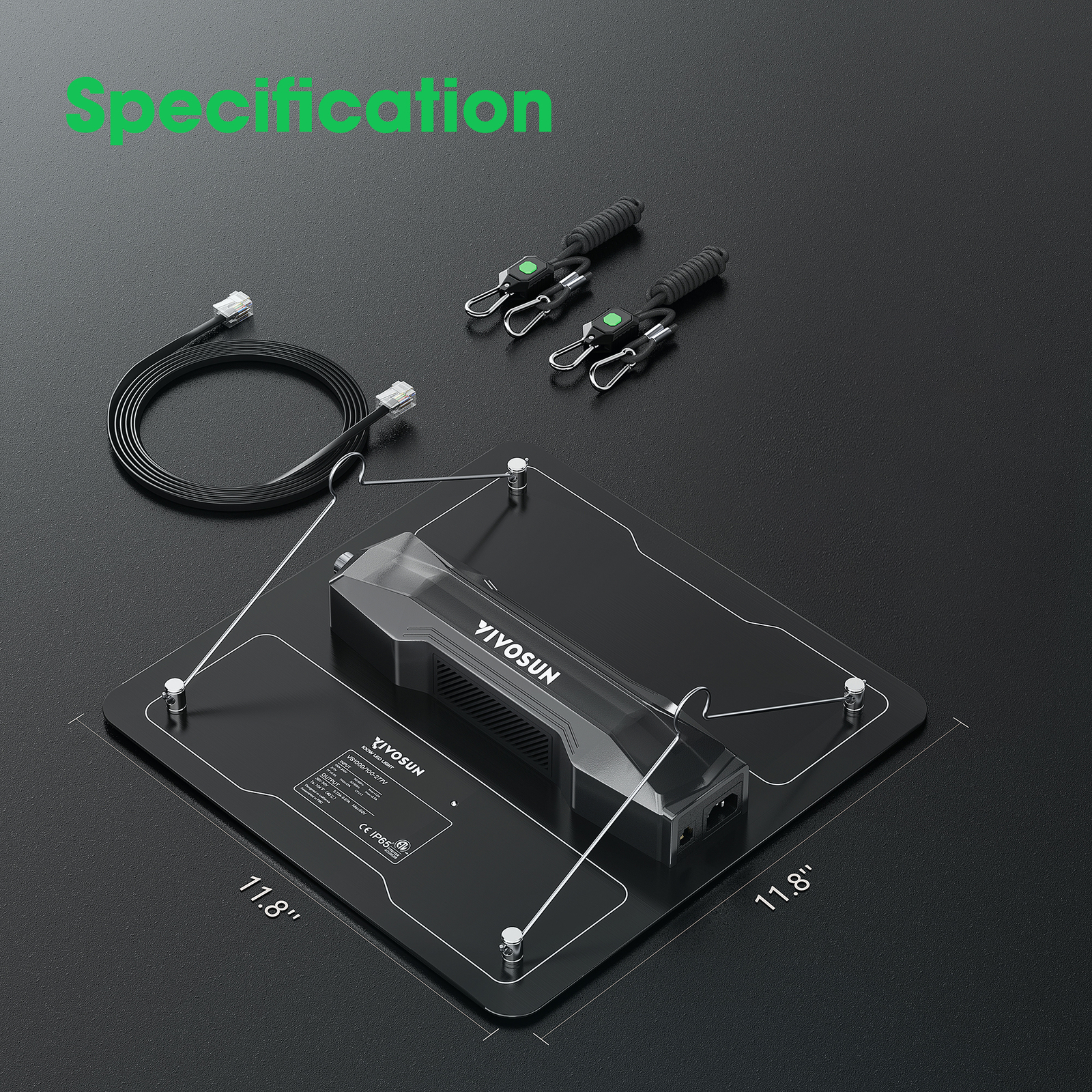 VIVOSUN 48x48x80" Reflective Mylar Grow Tent w/ VS1000 LED 4/6/8 Ventilation fan