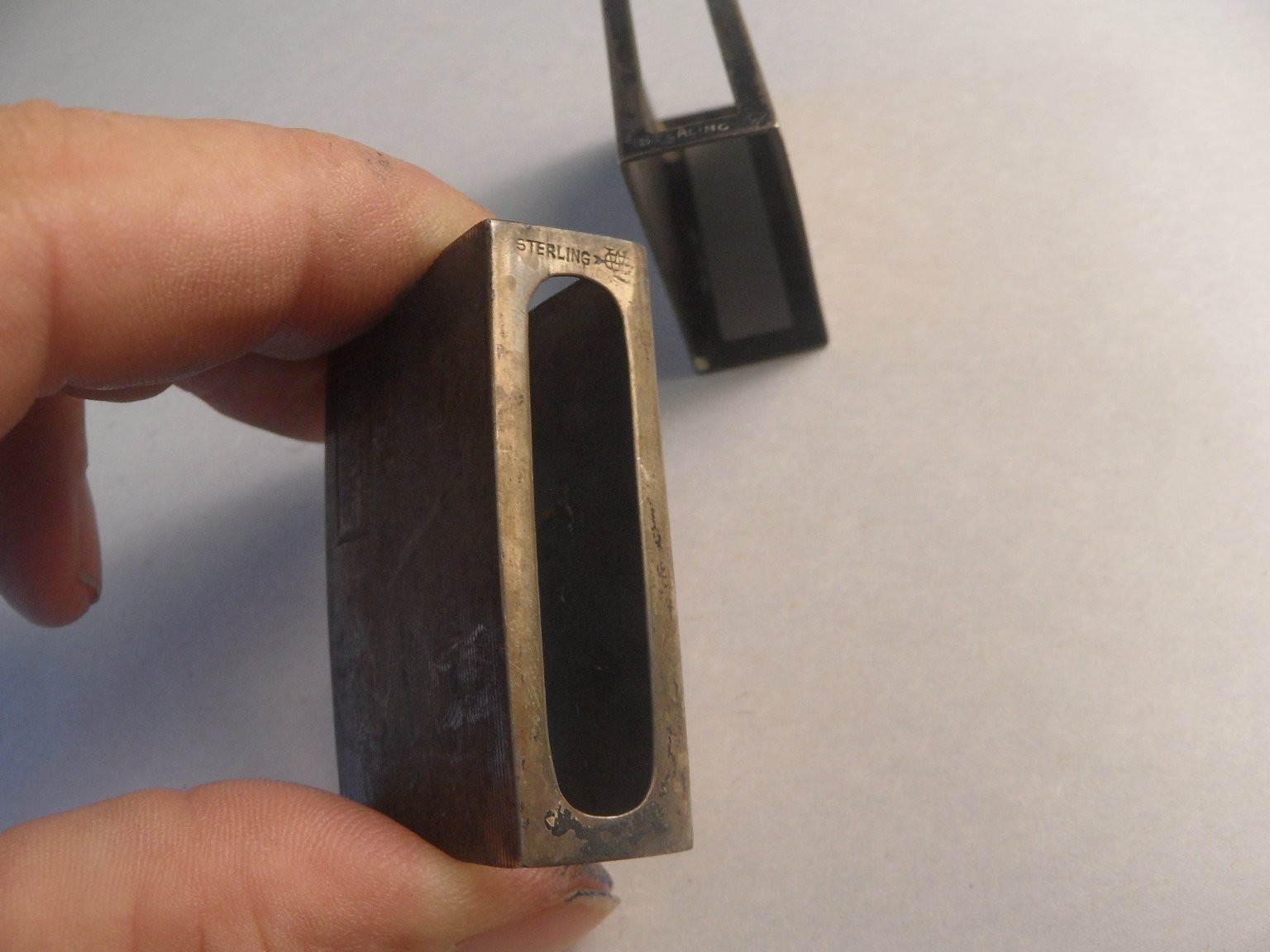 Vintage Sterling Silver Matchbox Covers 2-Piece Set Art Deco 21.7g