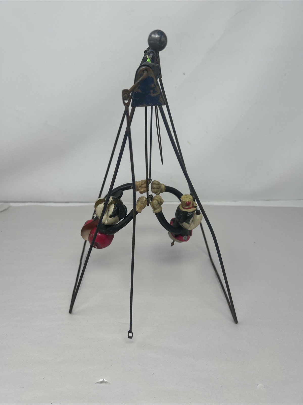 Celluloid Mickey & Minnie Mouse Acrobats Wind Up Toy Vintage Rare Read 1930s