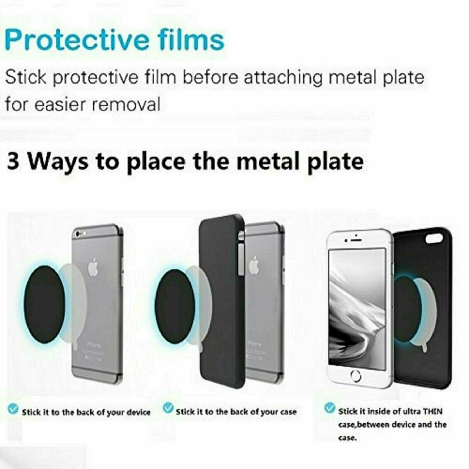 Metal Plates Adhesive Sticker Replace For Magnetic Car Mount Phone Holder lot