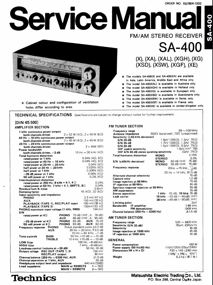 🔥【PRO SERVICED】Technics SA-400 Stereo 90W Receiver!~XSTR/CAP/LED MODS💥GUARANTY