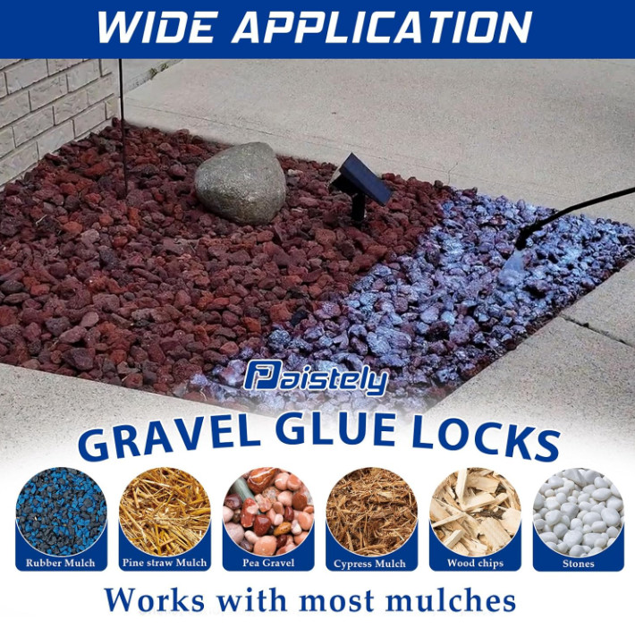 NEW! 128oz Mulch & Gravel Glue for Decorative Landscaping, Rock Stones Wood Bark