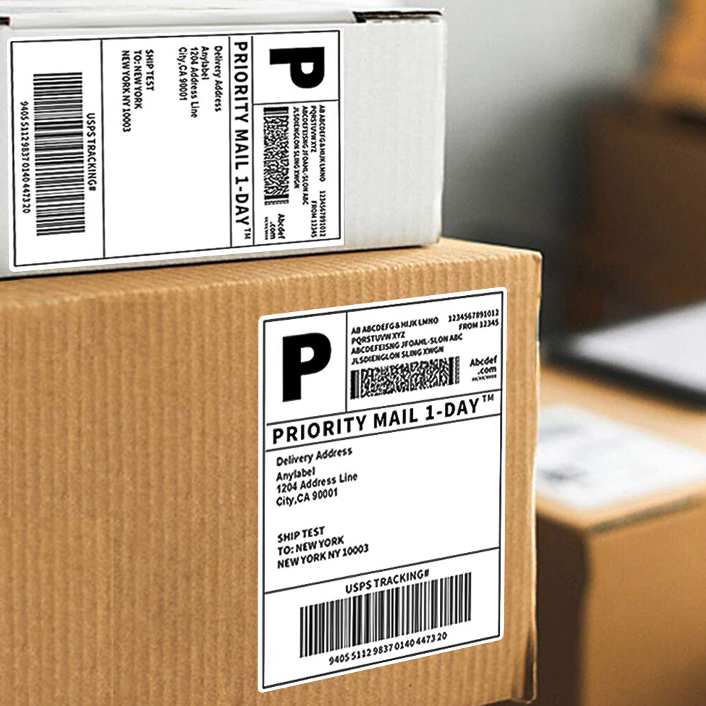 4"x6" Direct Thermal Shipping Labels for Zebra&Rollo Printers Fanfold and Rolls