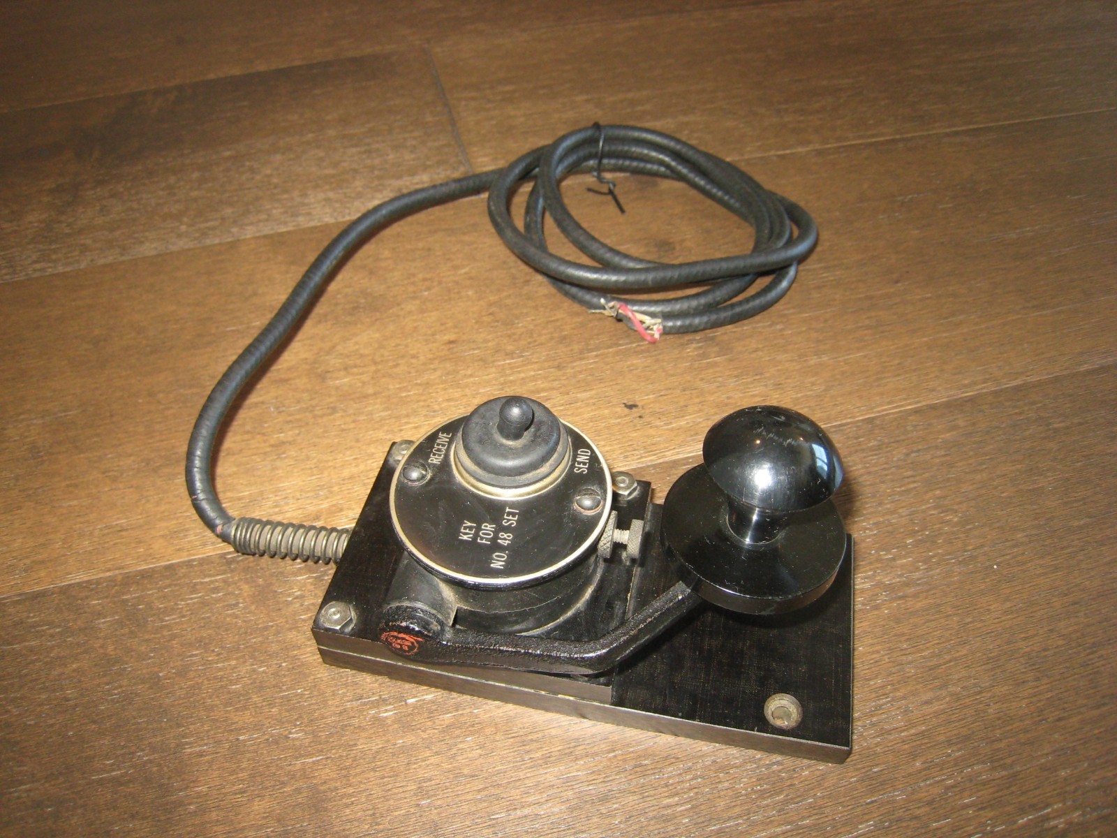 WW2 British No 48 Manpack Radio Transceiver Morse Code Telegraph Key, Flameproof