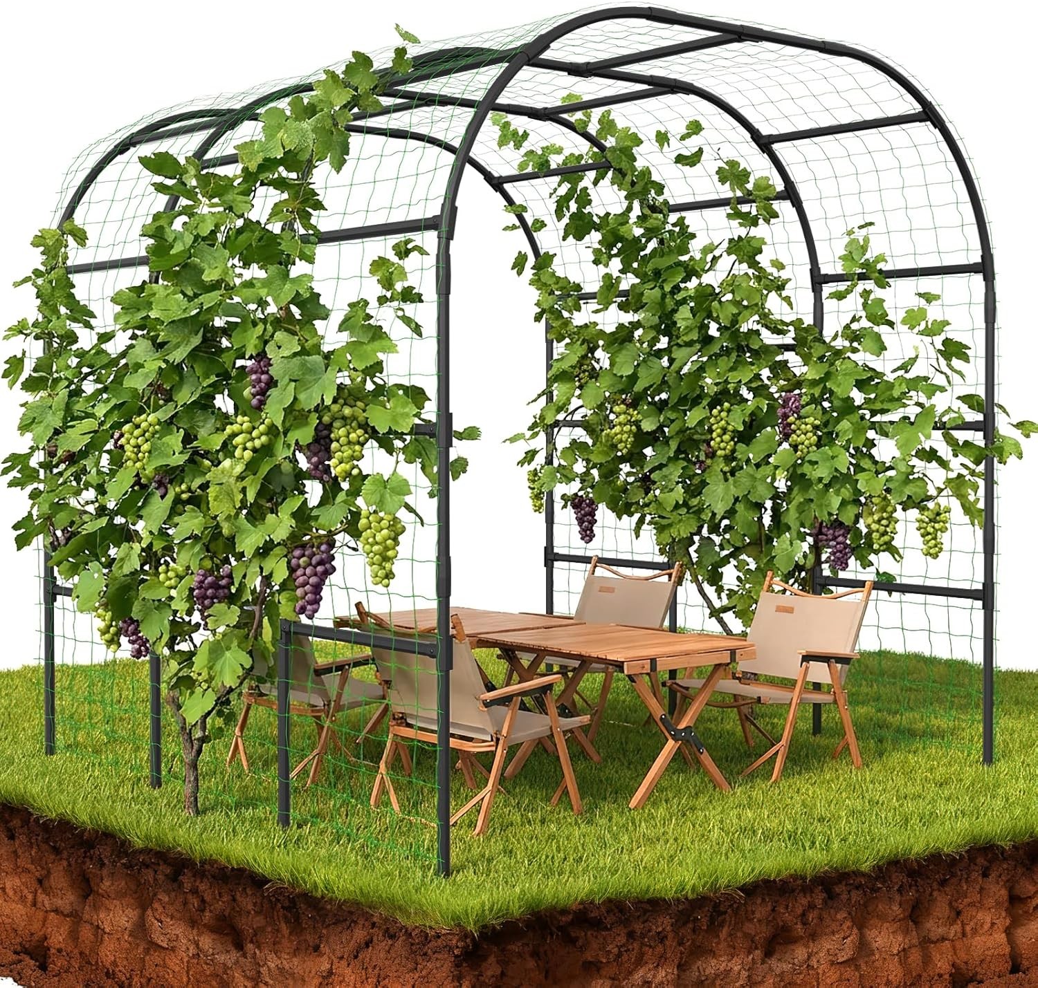 SUNYRISY Metal Garden Arch Trellis for Climbing Plants Garden Arbors and Arches
