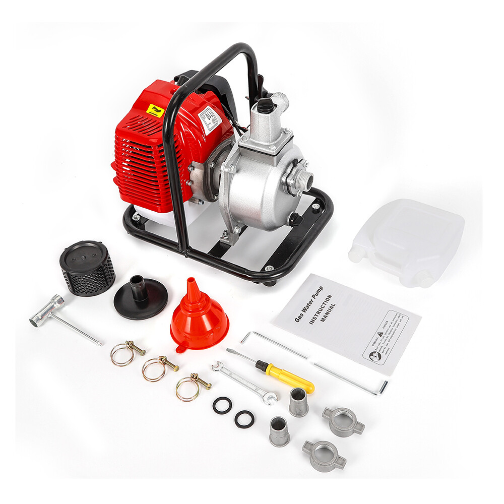 2 Stroke Gasoline Water Pump Gas-Powered Semi-Trash Irrigation Transfer Pump