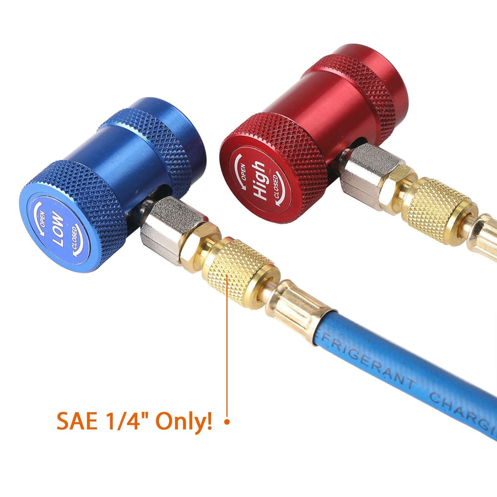 2Pc R1234yf Quick Connector Adapter Coupler Auto A/C Manifold Gauge Set Low/High