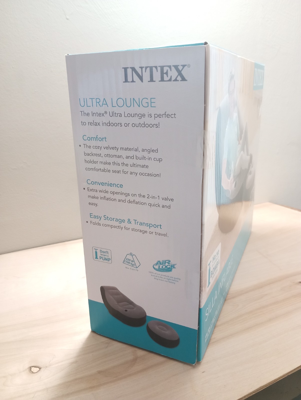 Intex Lounge Ultra inflatable lounge chair-New