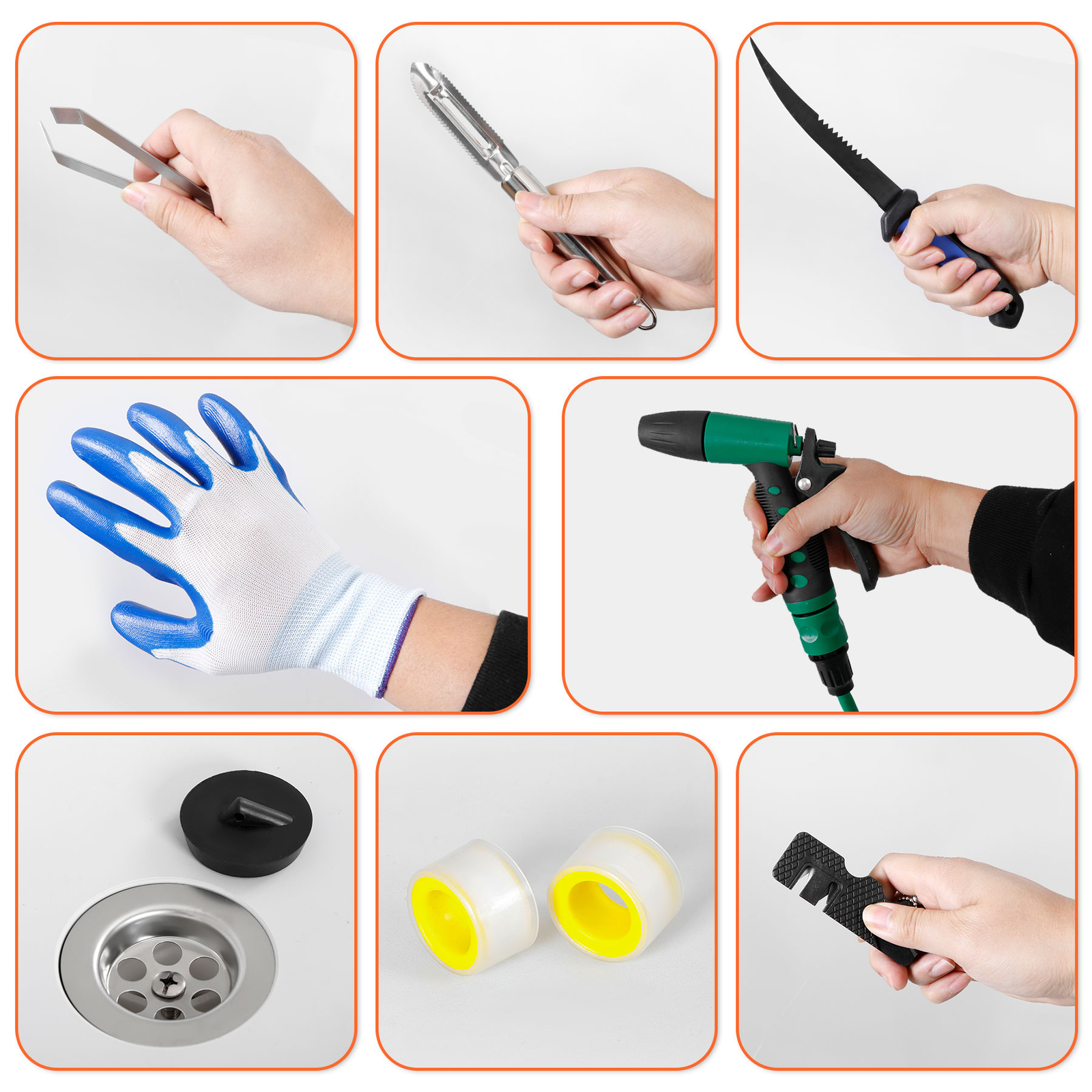 Fish Cleaning Table with Sink 42.6" Width Portable Folding Camping Table Patio