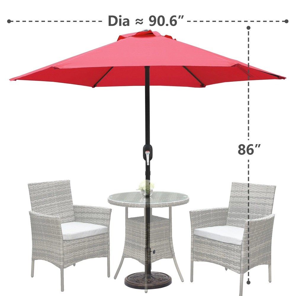 7.5ft Patio Umbrella with Crank Handle Outdoor Market Umbrella