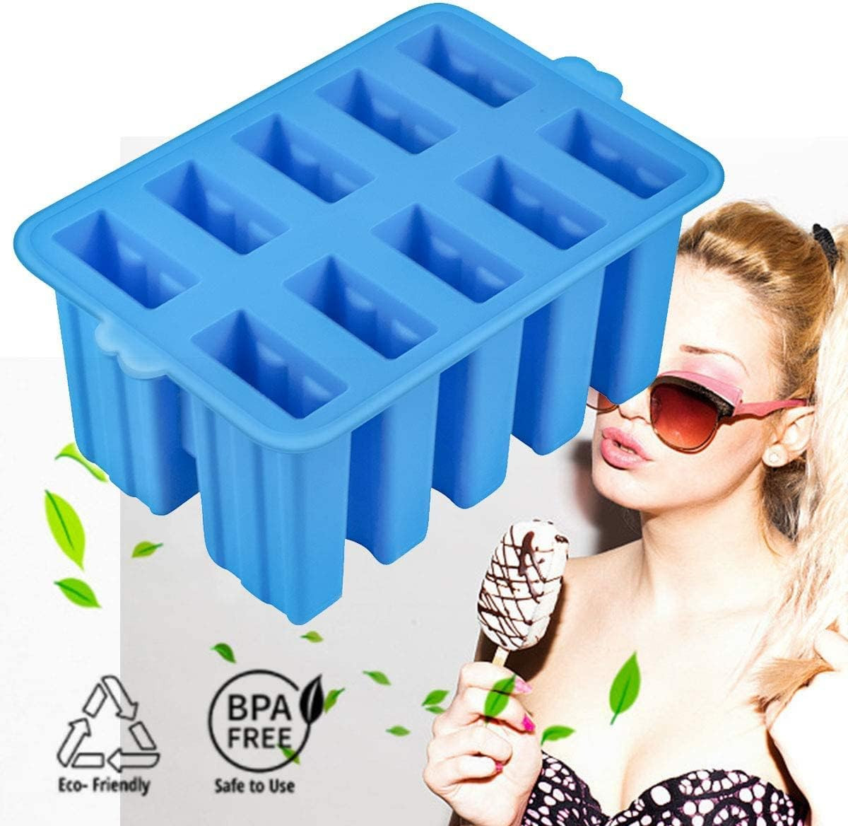 Moldes de silicona para paletas, moldes reutilizables de grado alimenticio