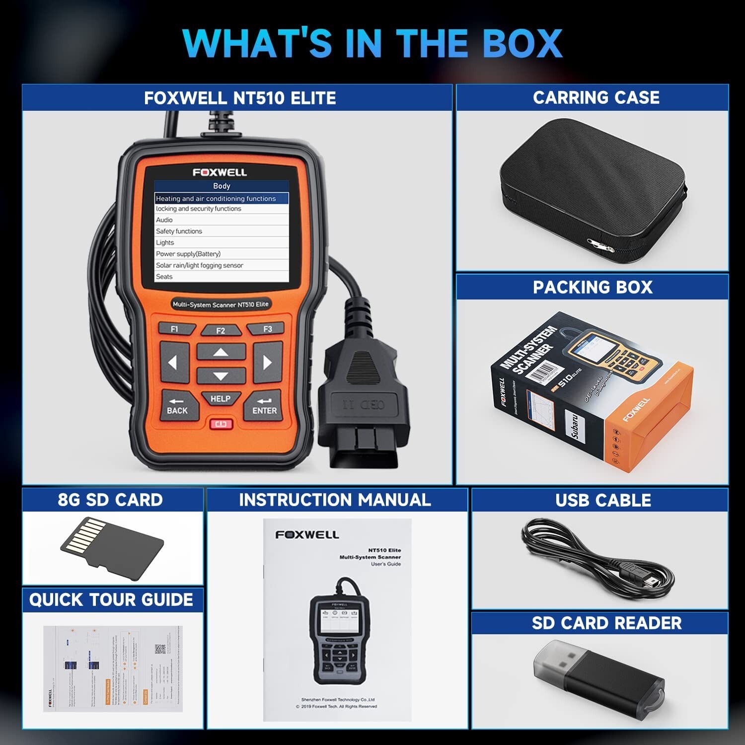 Foxwell NT510 Elite All System Fit For BMW OBD2 Scanner Bi-directional Scan Tool