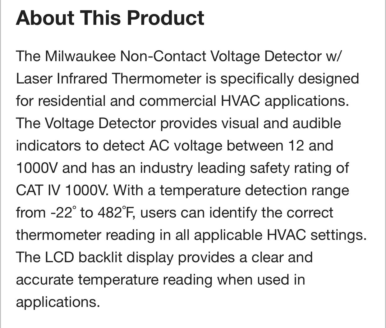 Milwaukee 2225-20 Non-Contact Voltage Detector with Infrared Laser Thermometer