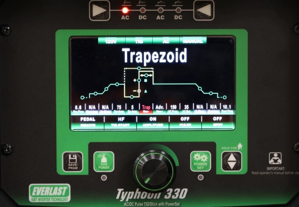 Typhoon 330 TIG/Stick Welder Machine - AC/DC TIG DC Stick 220/240 Dual Voltage