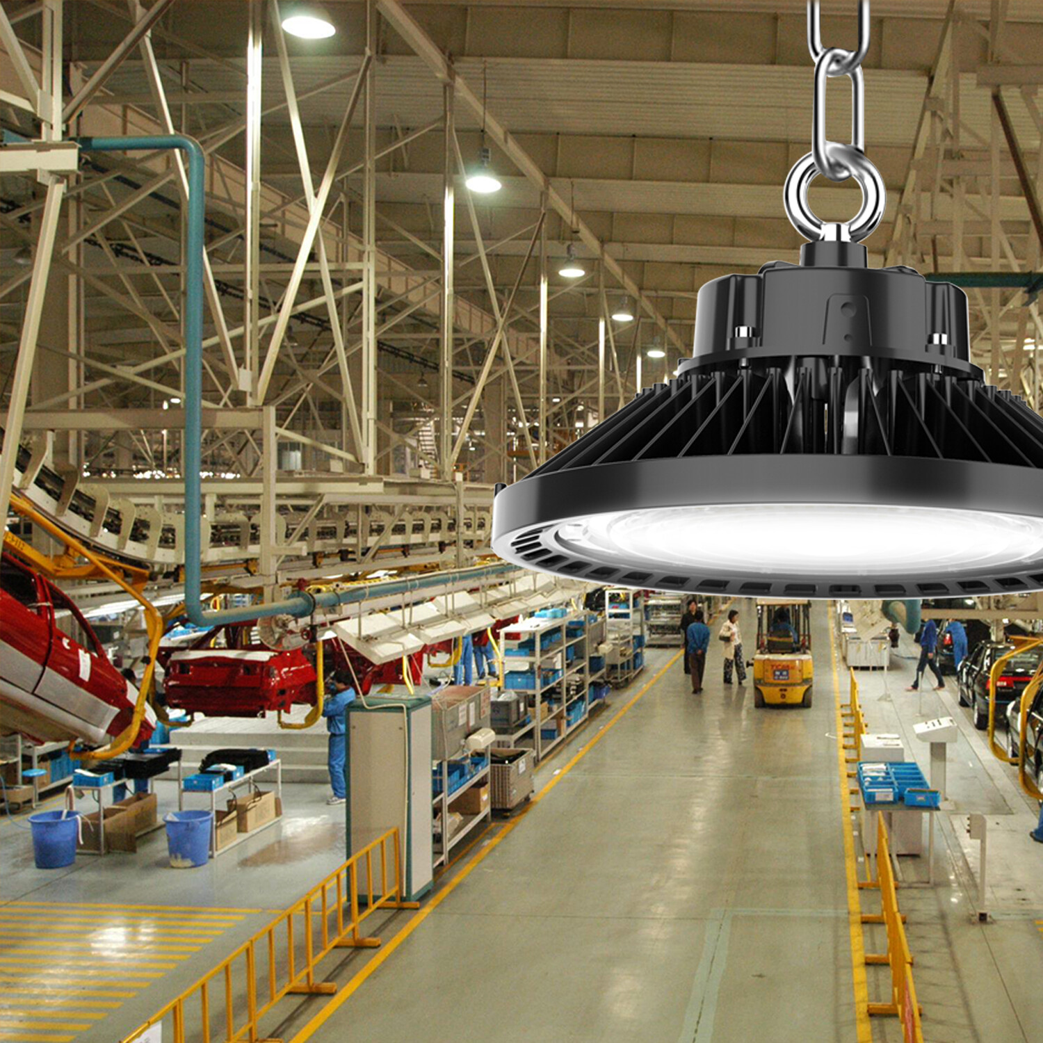 Dimmable UFO High Bay LED Light 240W 200W 150W LED Commercial Warehouse Lighting