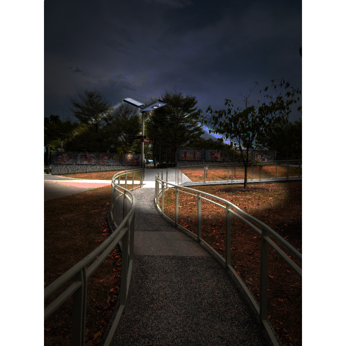 Solar Power AI-Smart 1600 Lumens Cree LED Area Parking Light