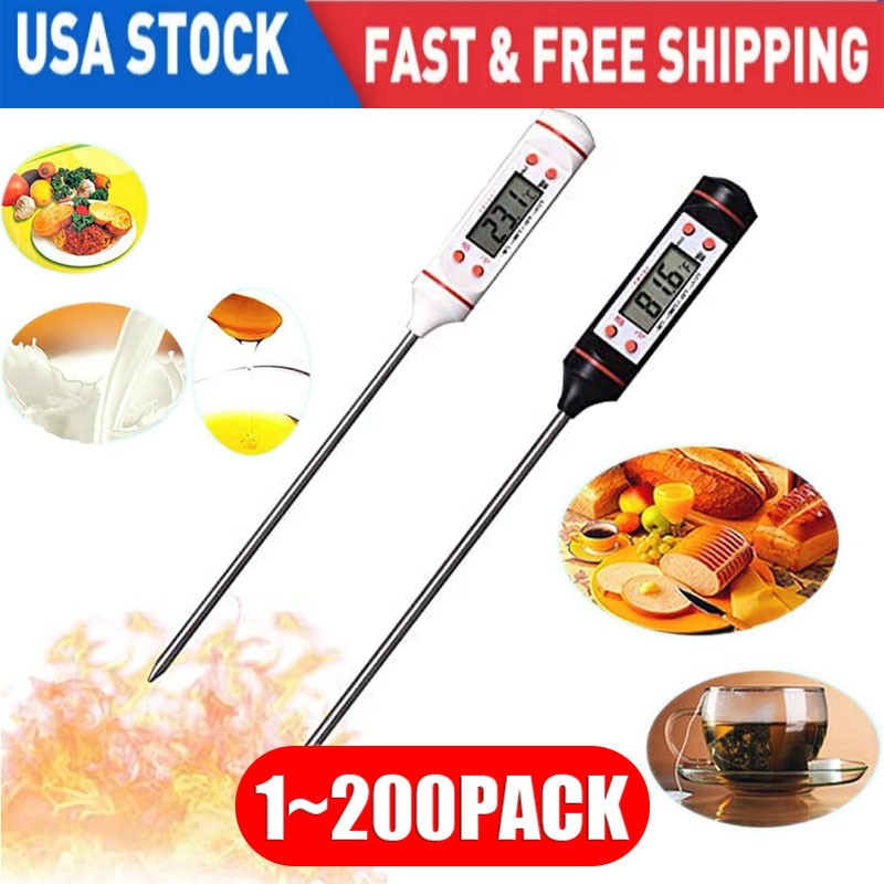 Instant Read Digital Meat Thermometer BBQ Grill Smoker For Kitchen Food Cooking