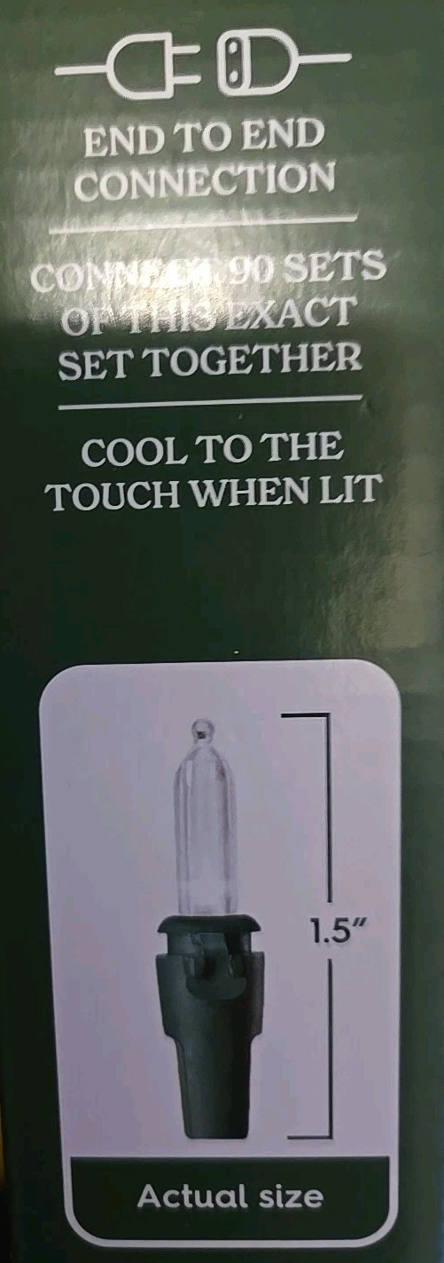 HOLIDAY TIME 219-2215-GW 50CT COOL WHITE MINI LED LIGHTS 10' - NEW!