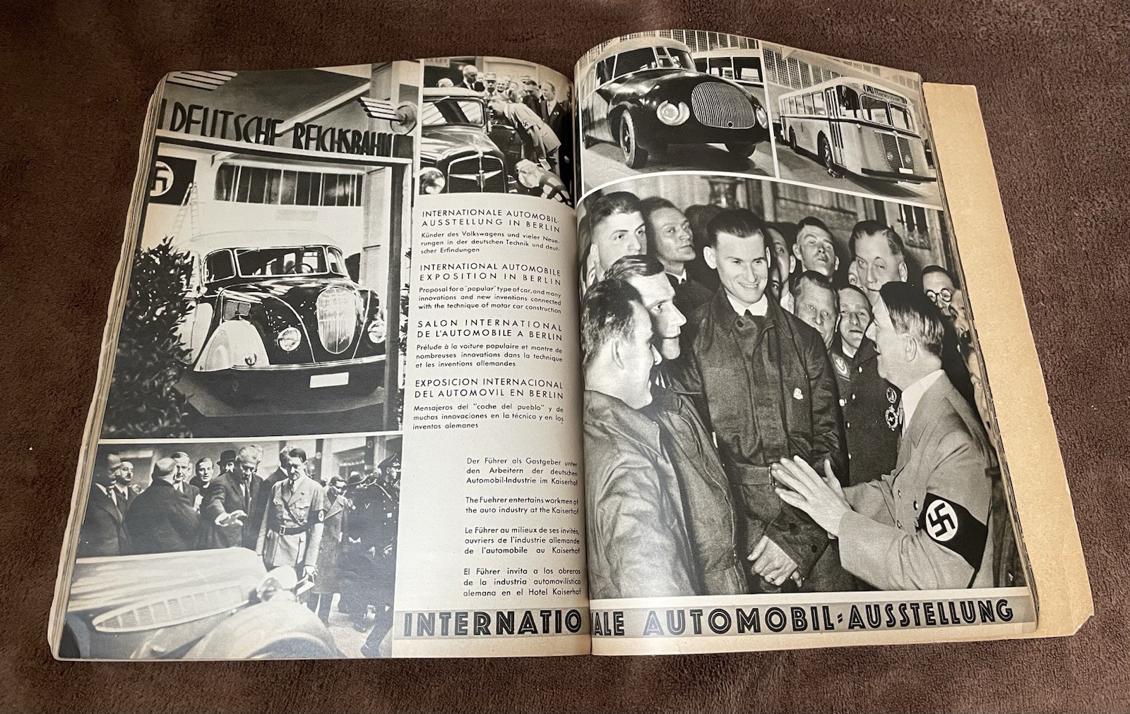 Original Heinrich Hoffman 1936 Berlin Olympics Photo Book - Nazi Party Leaders