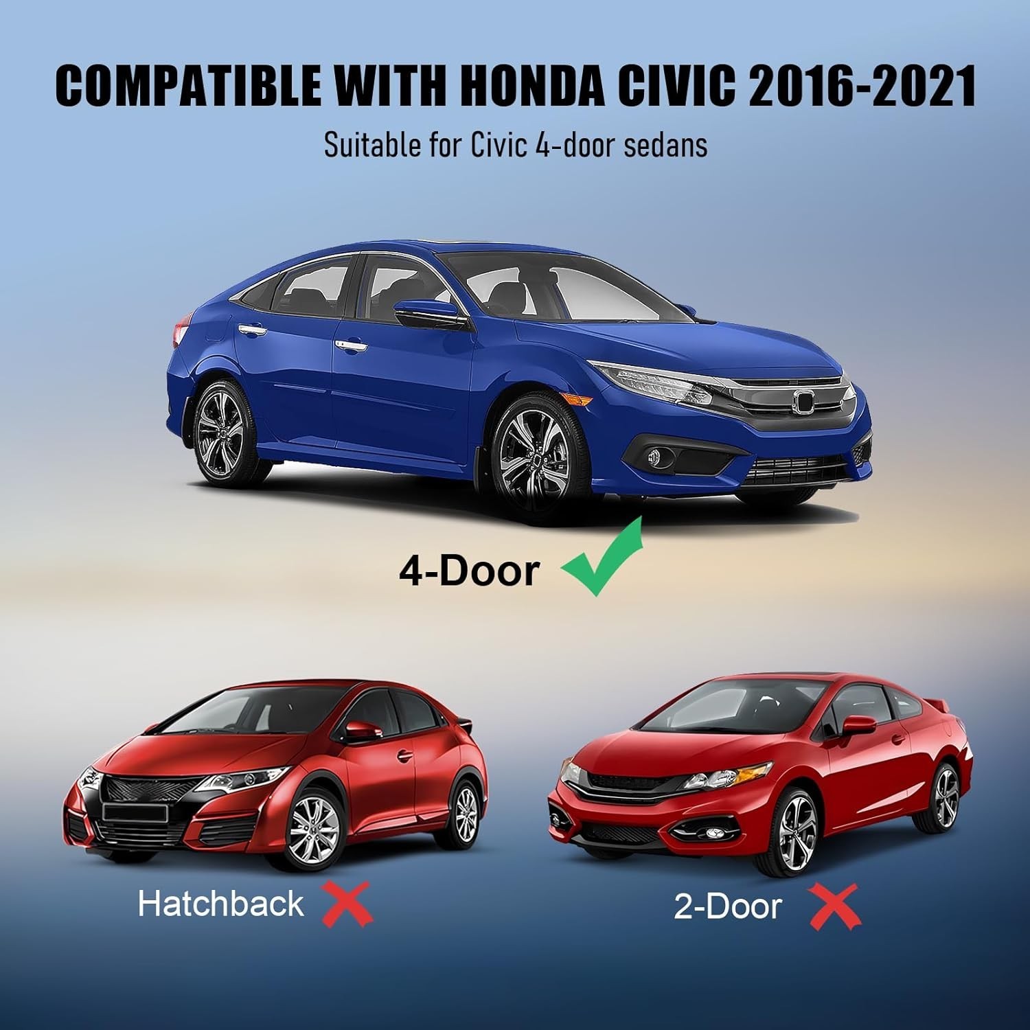 Car Window Weather Stripping Molding Trim Belt,Compatible with Honda Civic 2016