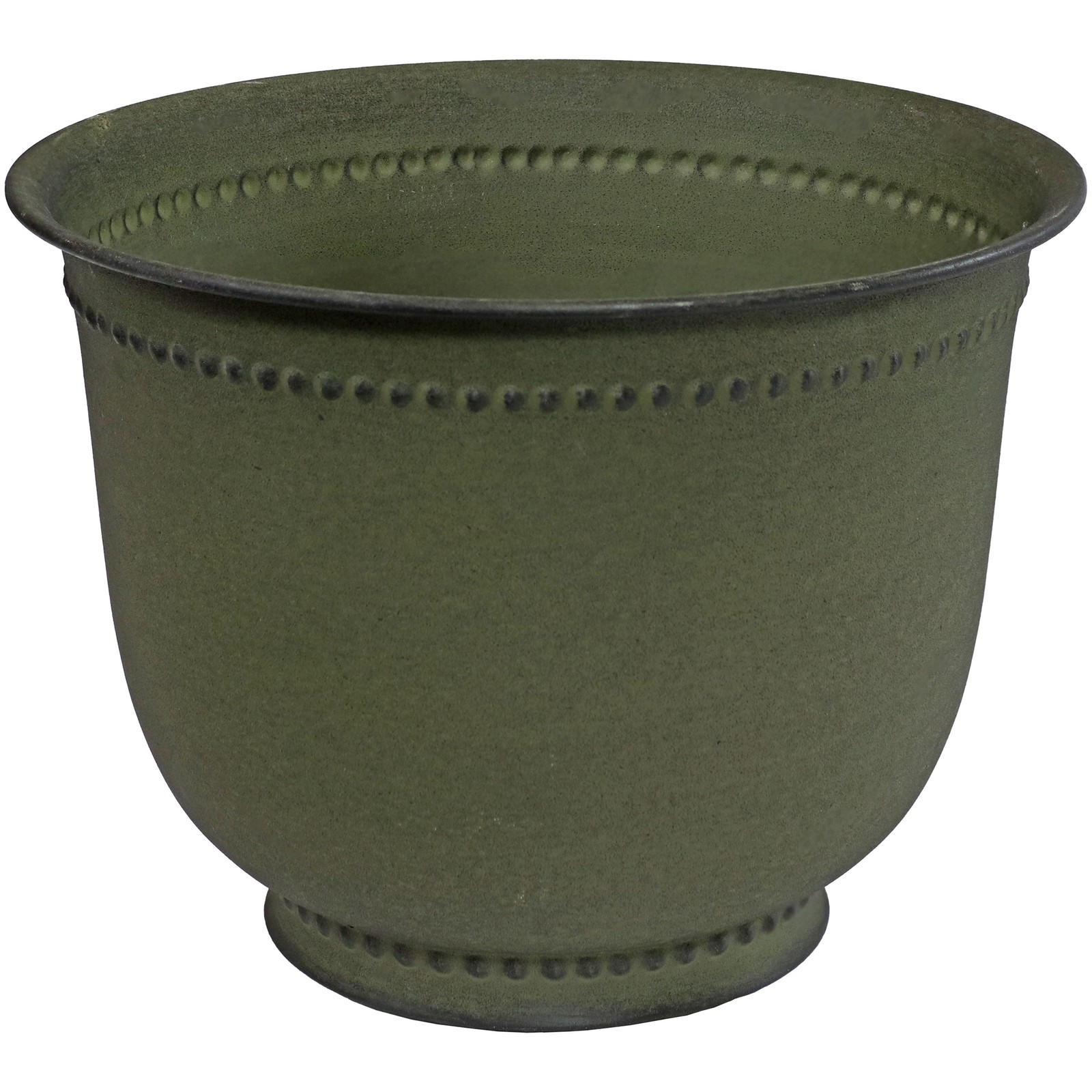 Michael Metal Planter - 14.5 in - Matte Sage - Set of 4 by Sunnydaze