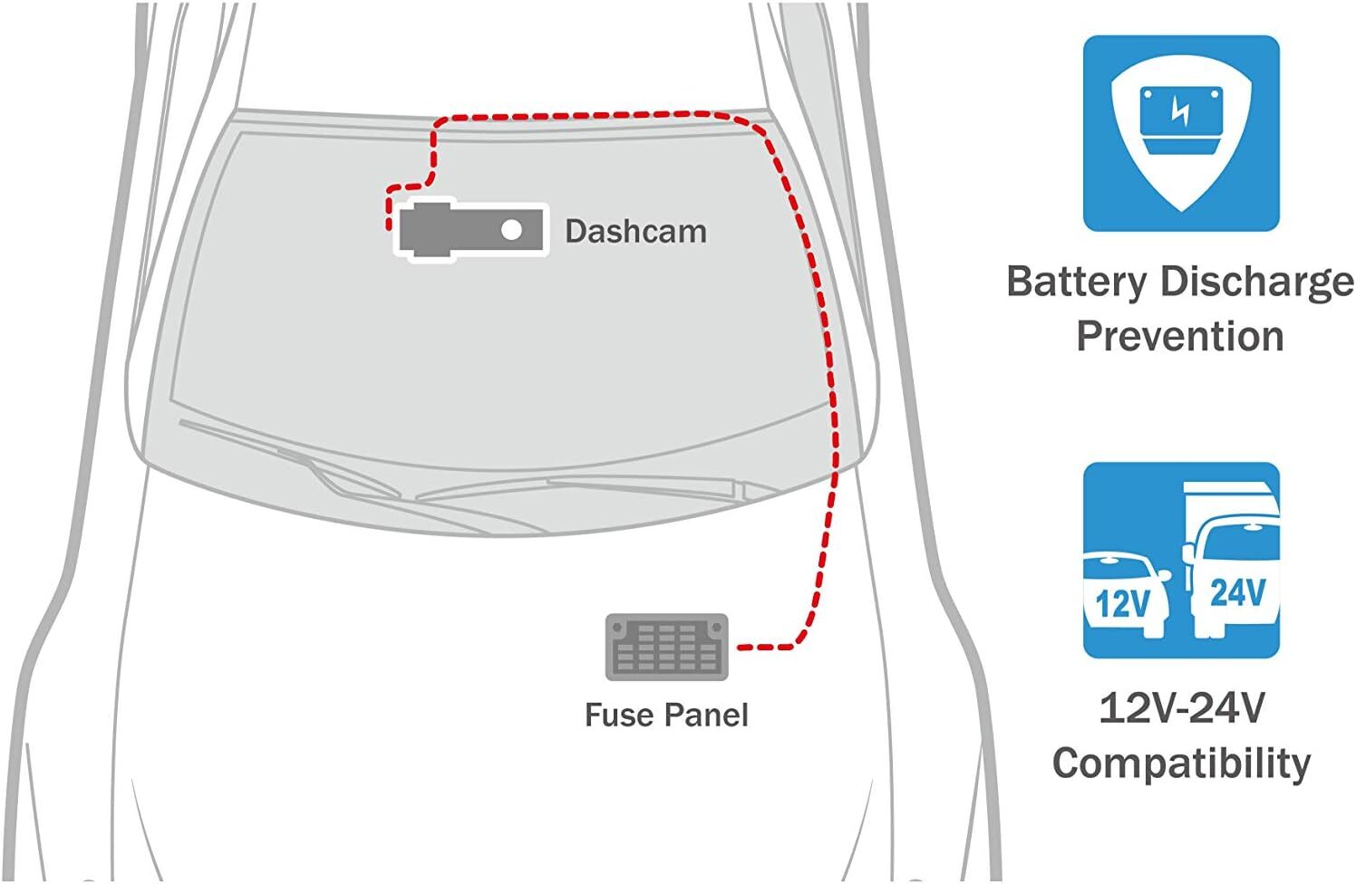 BlackVue 3-Wire Hardwiring Power Cable CH-3P1 Parking Mode Accessory