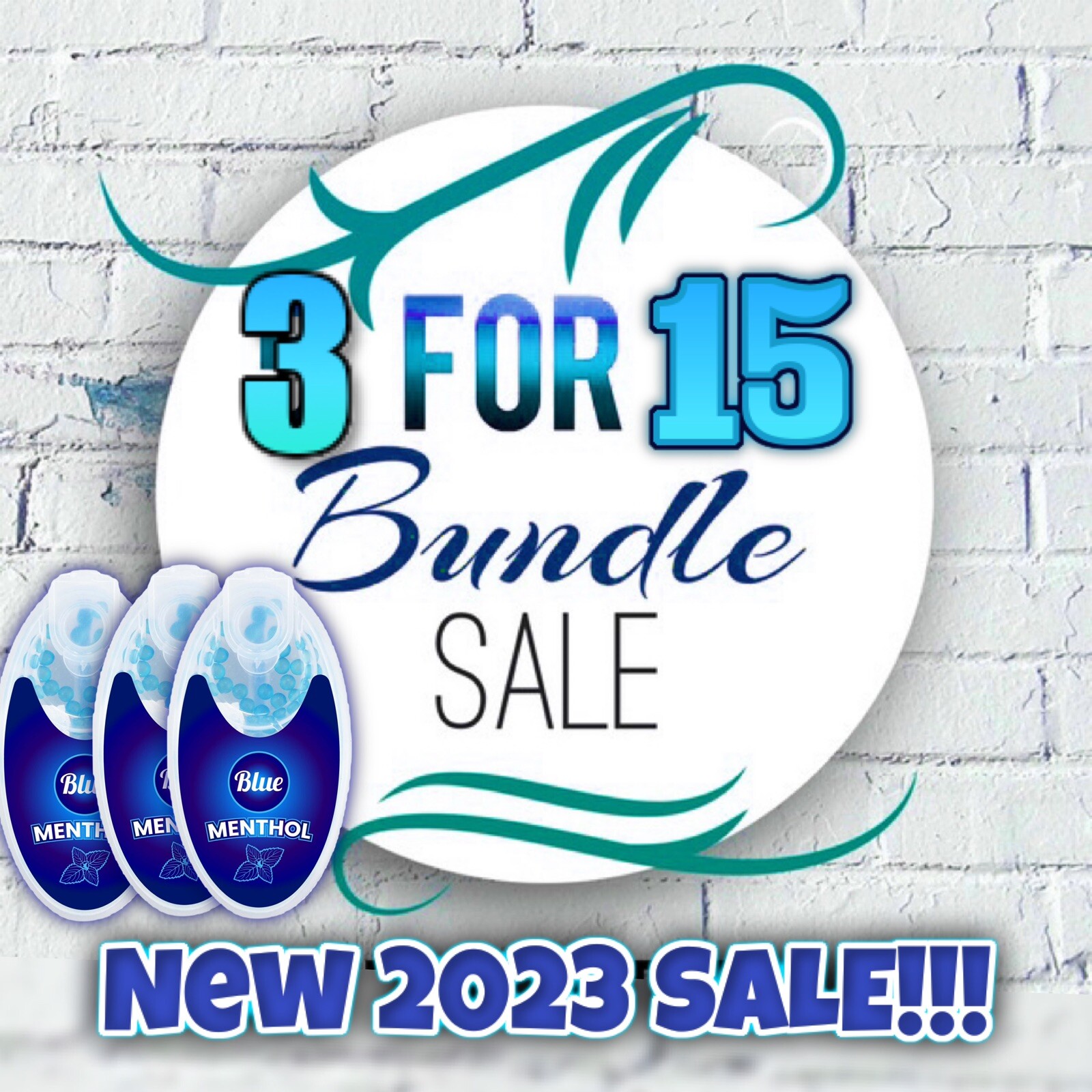 100 Filter Balls Menthol Cigarette Beads Burst Balls Crush Balls Blue (3 Pack)