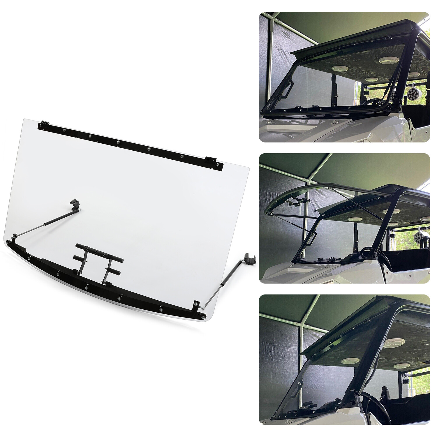 Flip Windshield W/Hardware for Polaris Ranger 2013-UP XP 900/2014-UP XP 900 Crew