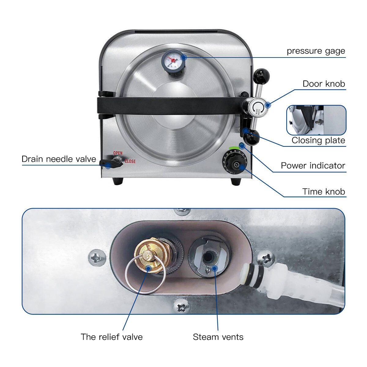 Dental Autoclave Steam Sterilizer Medical Steam Sterilizer / Trolley Mobi Cart