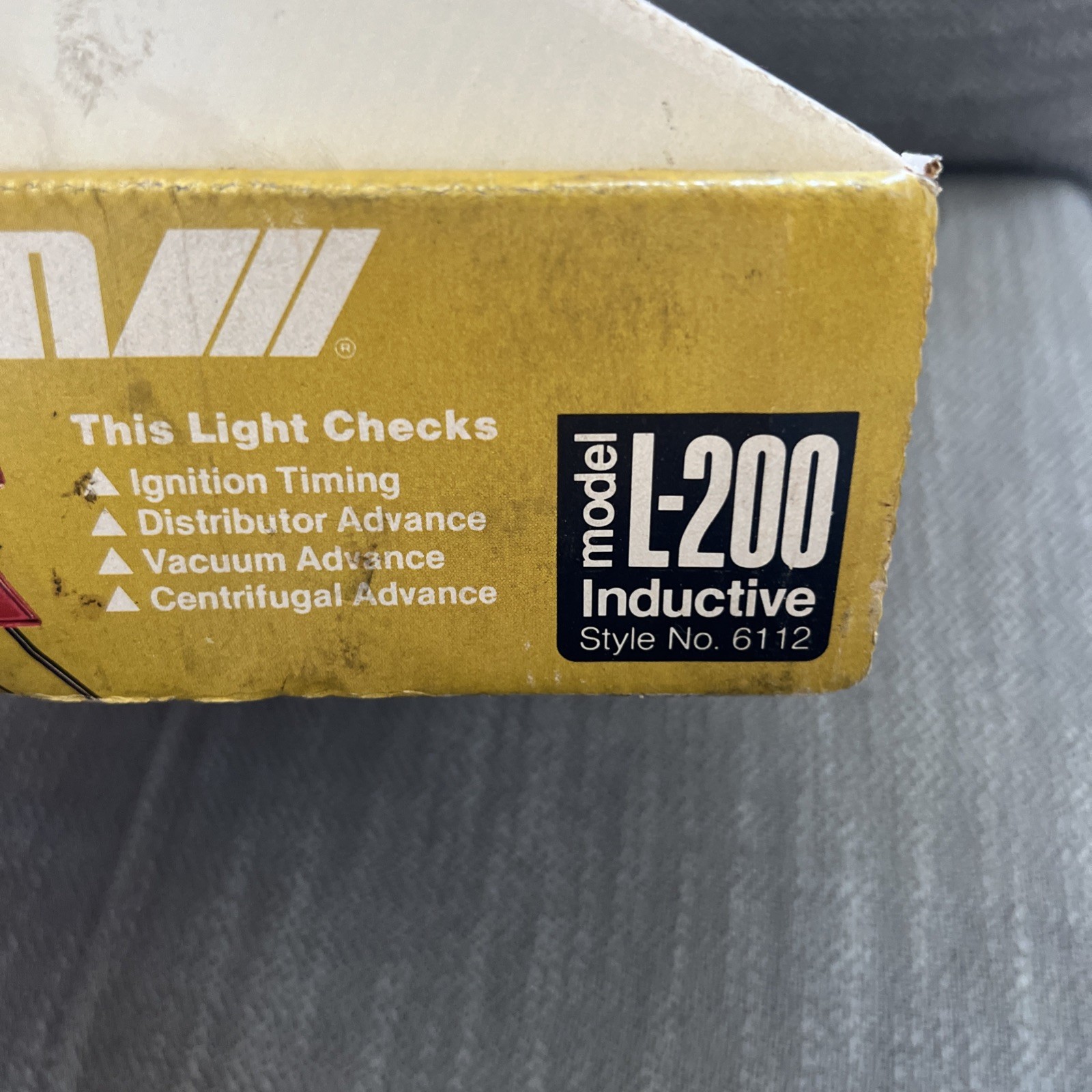 Vintage Actron L-200 Clamp-On Timing Light D.C. Style 6112