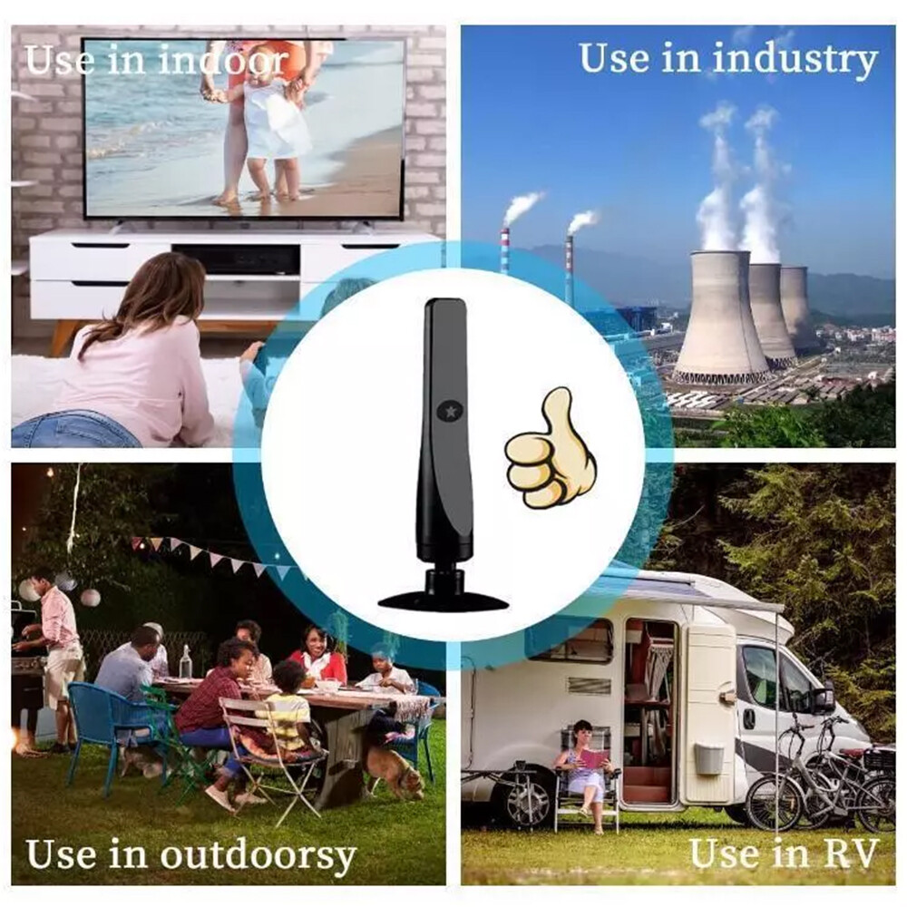 4K Rewave Antena, TV Antenna, Suction Cup TV Antenna Plug Play 3m Cable 2025 USA