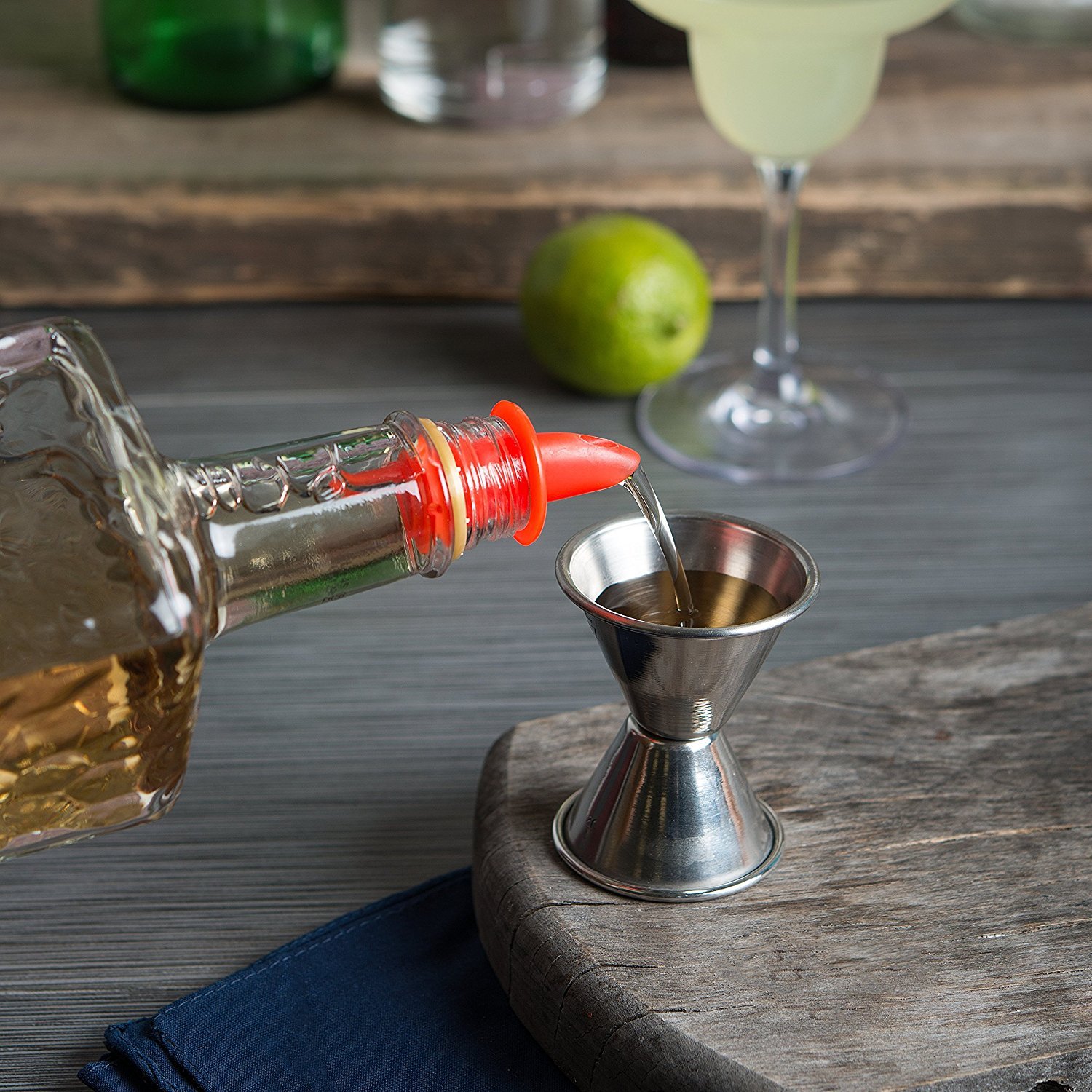 12 Pcs Red Plastic Liquor Free Flow Bar Wine Bottle Pourer Pour Spout Stopper