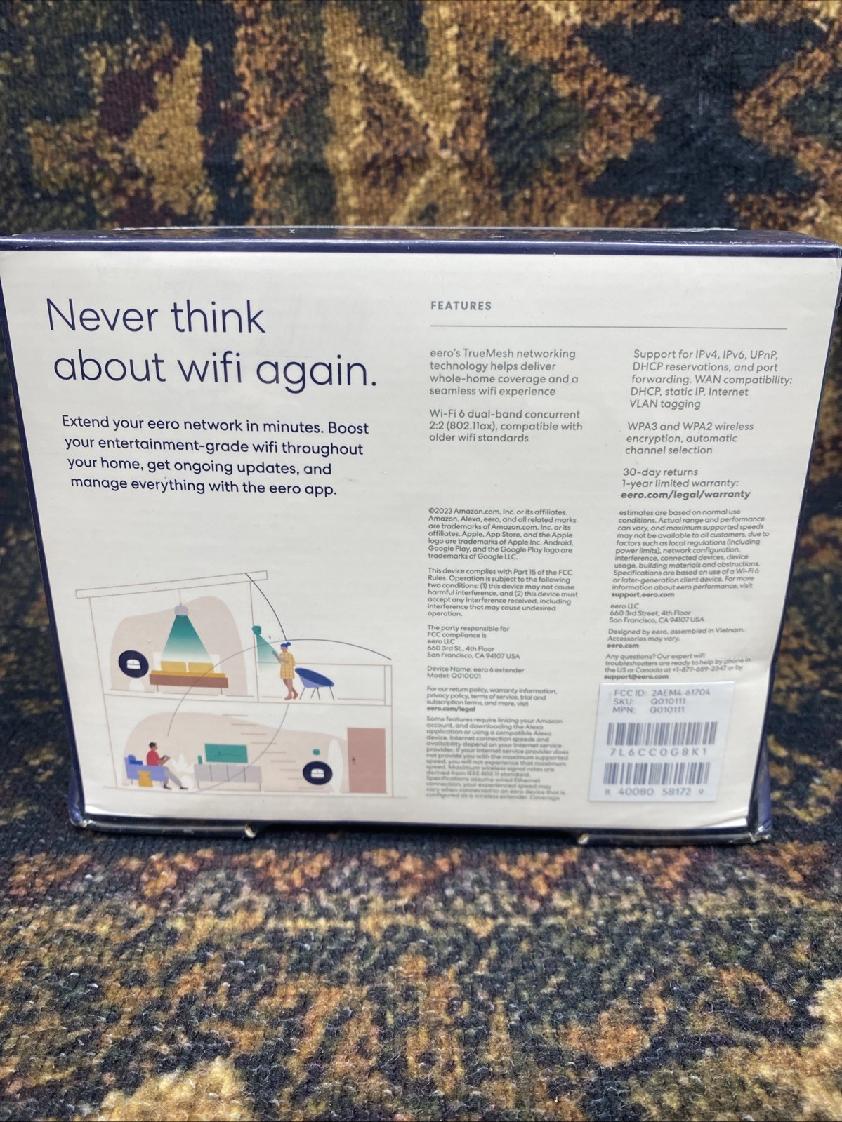 eero 6 Dual-Band Mesh Wi-Fi Extender, 500 Mbps, Up To 1500 Sq Ft. NEW/SEALED